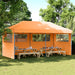 Partytelt Oransje 292 x 580 x 315 cm Oxford Stoff vidaXL