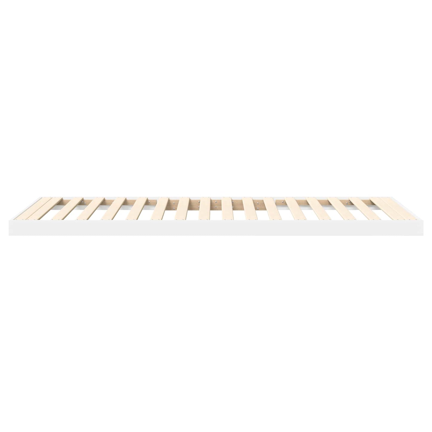 Gulvbedramme Hvit 75 x 190 cm Konstruert tre