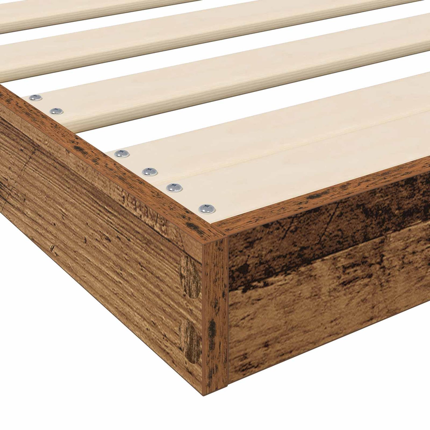 Gulvbedramme Gammelt tre 75 x 190 cm Konstruert tre
