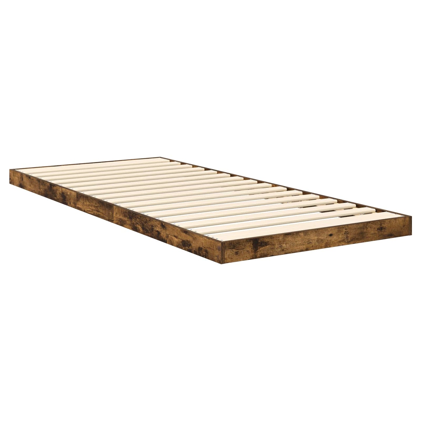 Gulvbedramme Røkt eik 80 x 200 cm Konstruert tre