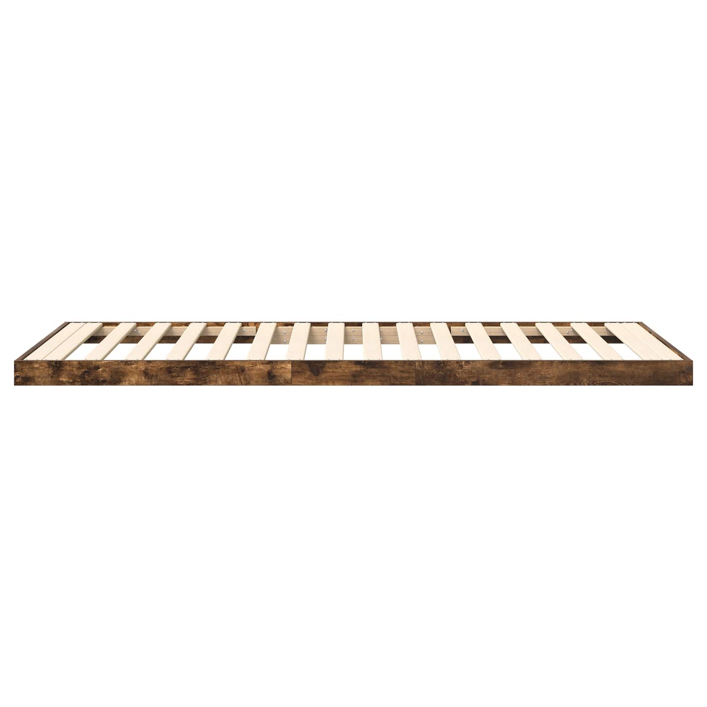 Gulvbedramme Røkt eik 80 x 200 cm Konstruert tre