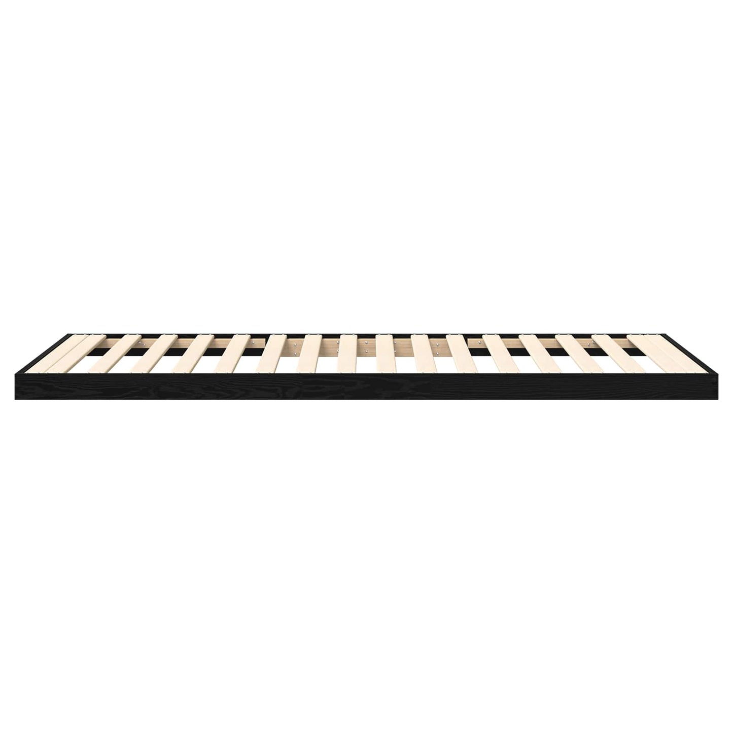Gulvbedramme Svart Eik 100 x 200 cm Konstruert tre