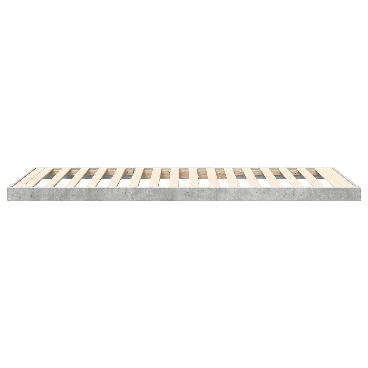 Gulvbedramme Betonggrå 100 x 200 cm Konstruert tre