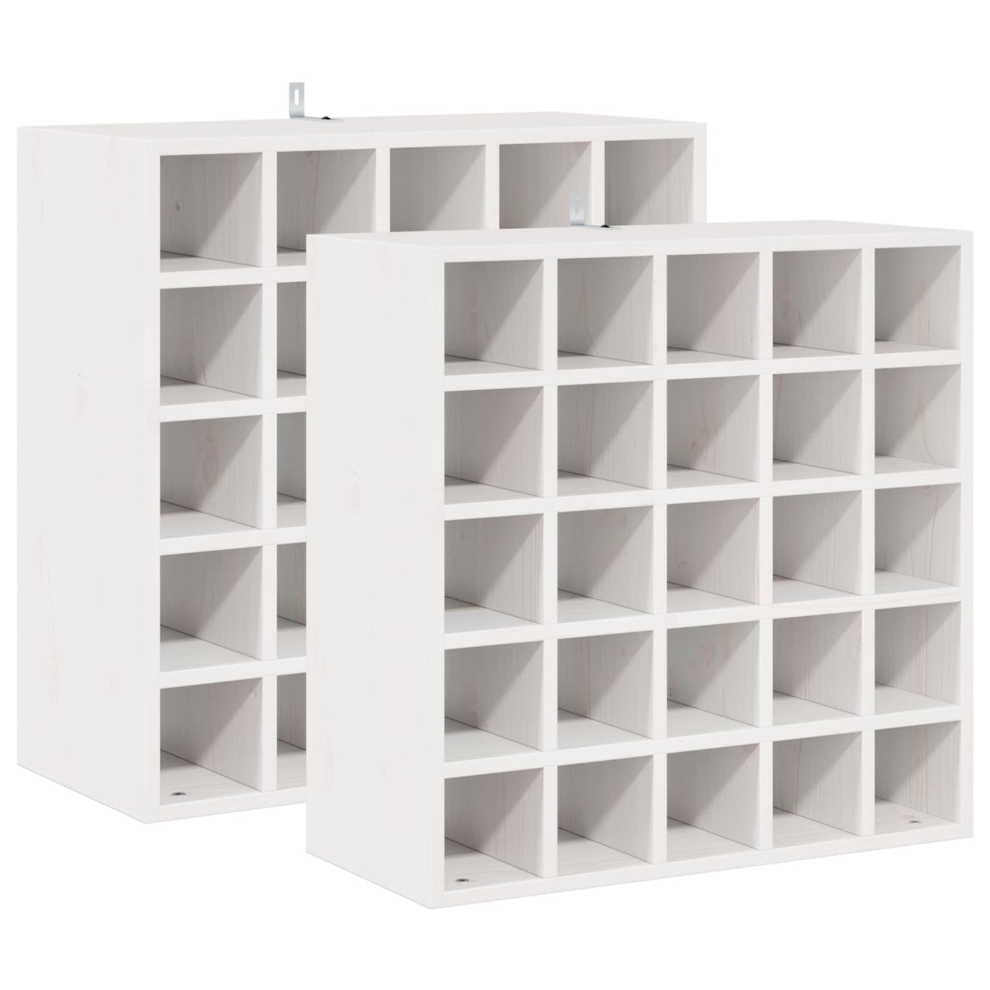 Vinhylle 2 pcs Hvit 56 x 25 x 56 cm Massiv furu