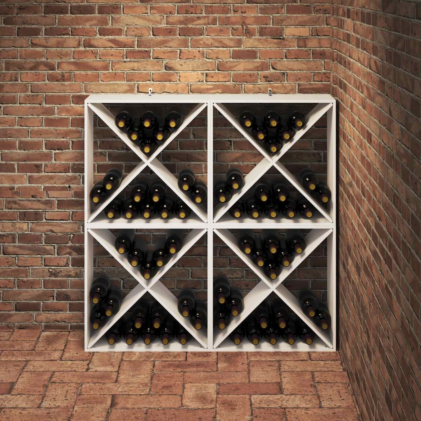 Vinhylle 4 pcs Hvit 62 x 25 x 62 cm Massiv furu