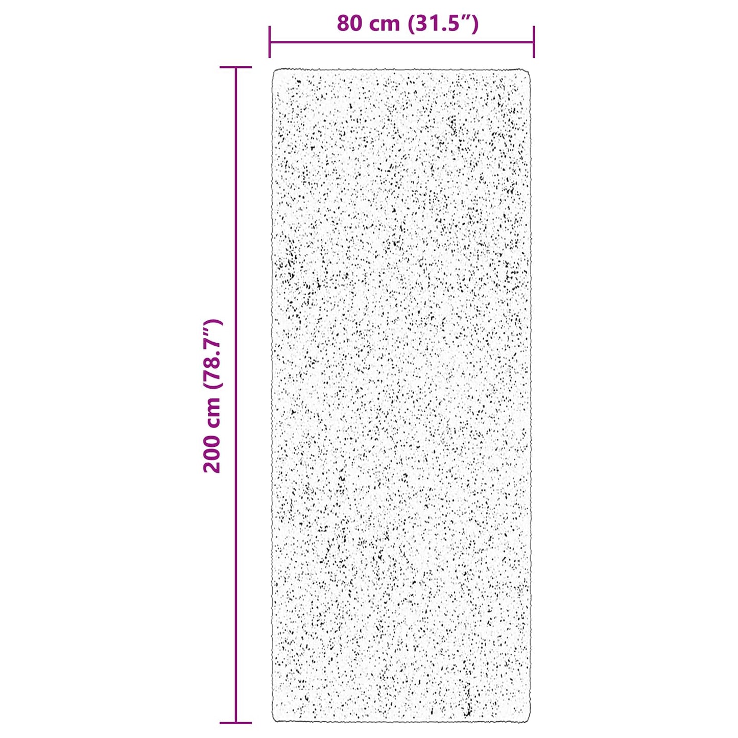 Medium Pile Soft and Washable Rug HUARTE Brun 200 x 80 cm