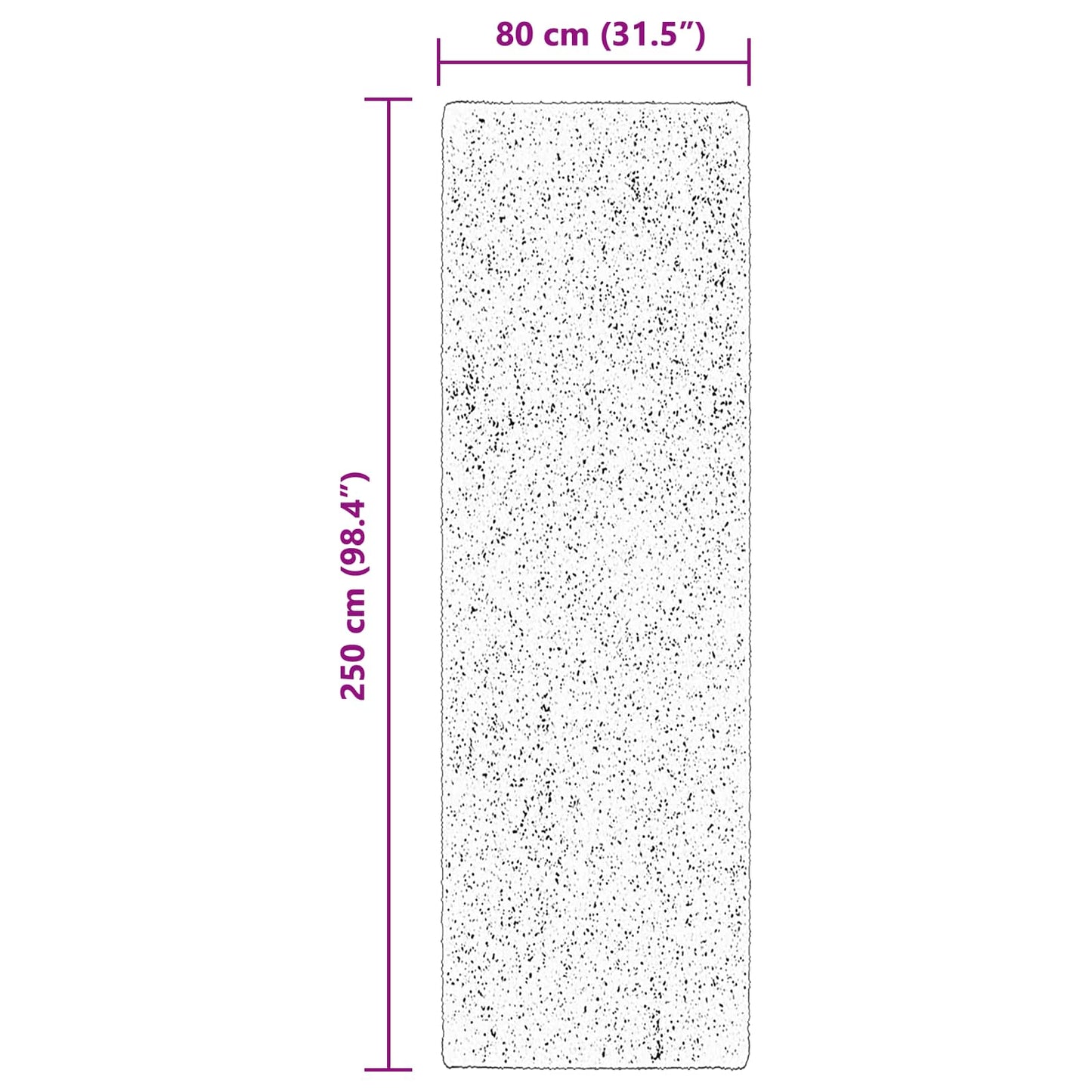 Medium Pile Soft and Washable Rug HUARTE Brun 250 x 80 cm