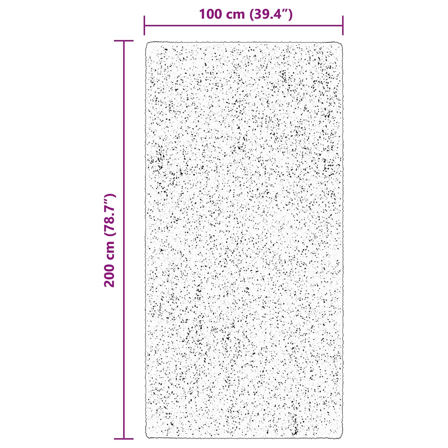 Medium Pile Soft and Washable Rug HUARTE Brun 200 x 100 cm