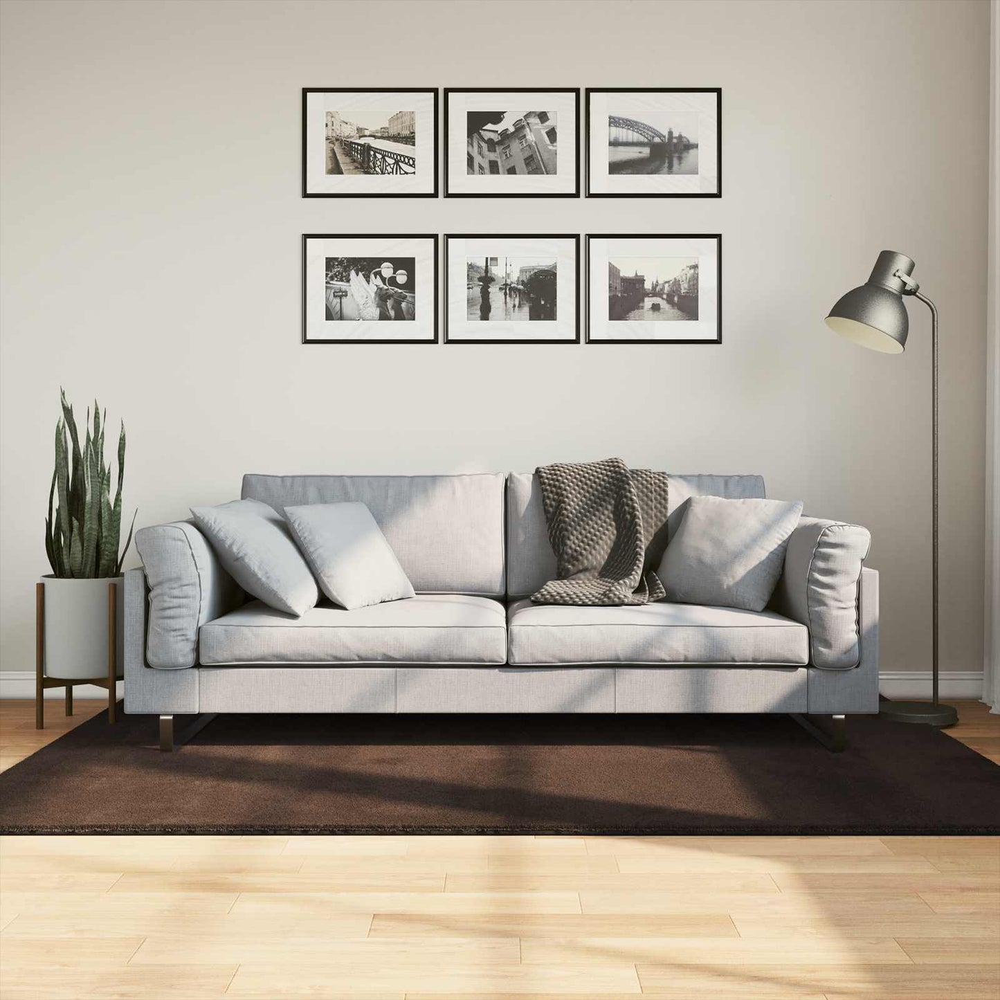 Medium Pile Soft and Washable Rug HUARTE Brun 170 x 120 cm
