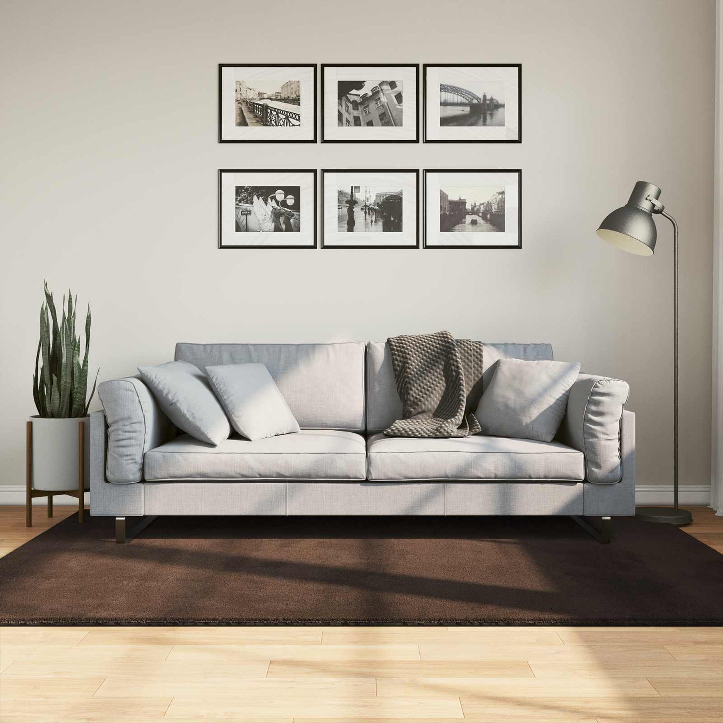 Medium Pile Soft and Washable Rug HUARTE Brun 200 x 140 cm