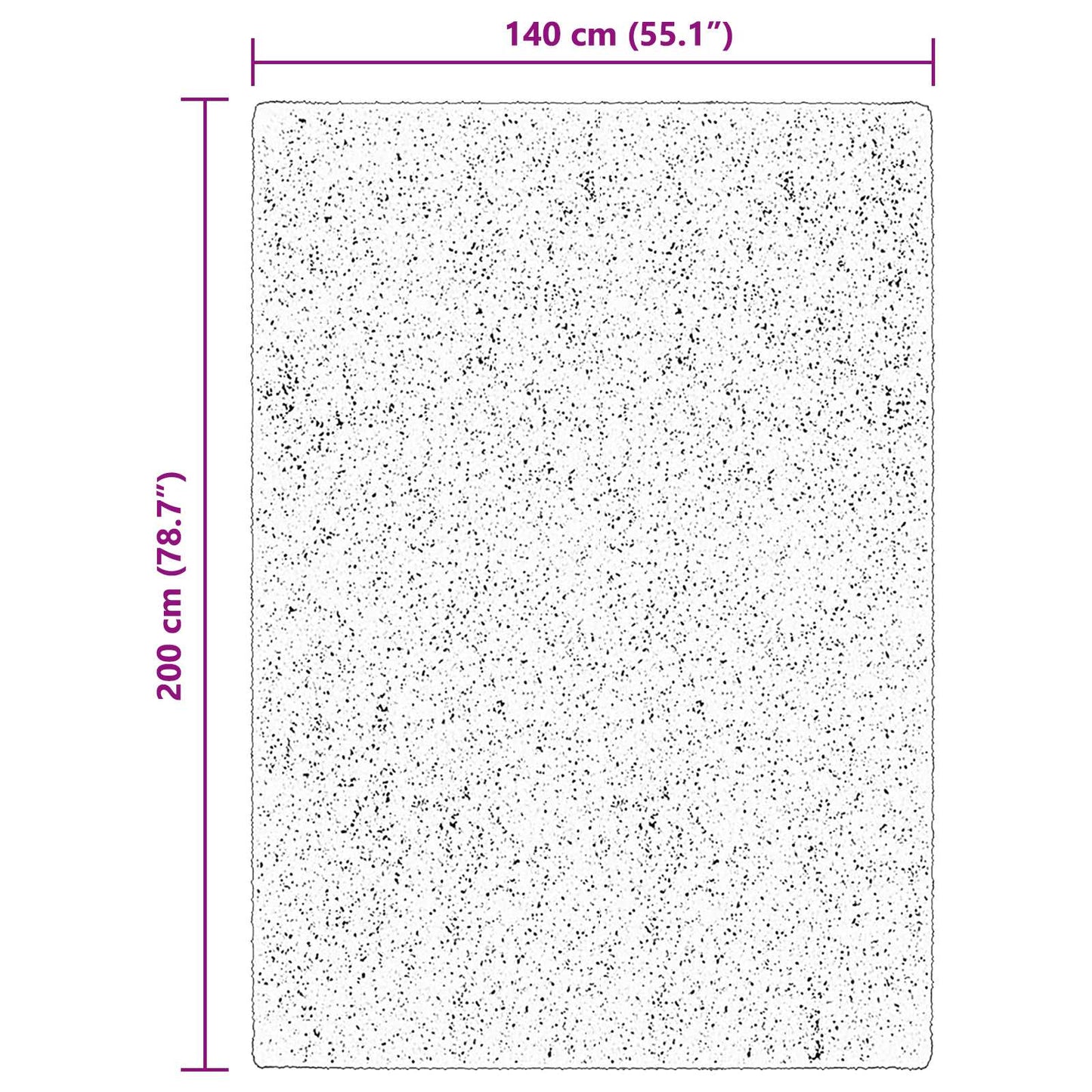 Medium Pile Soft and Washable Rug HUARTE Brun 200 x 140 cm