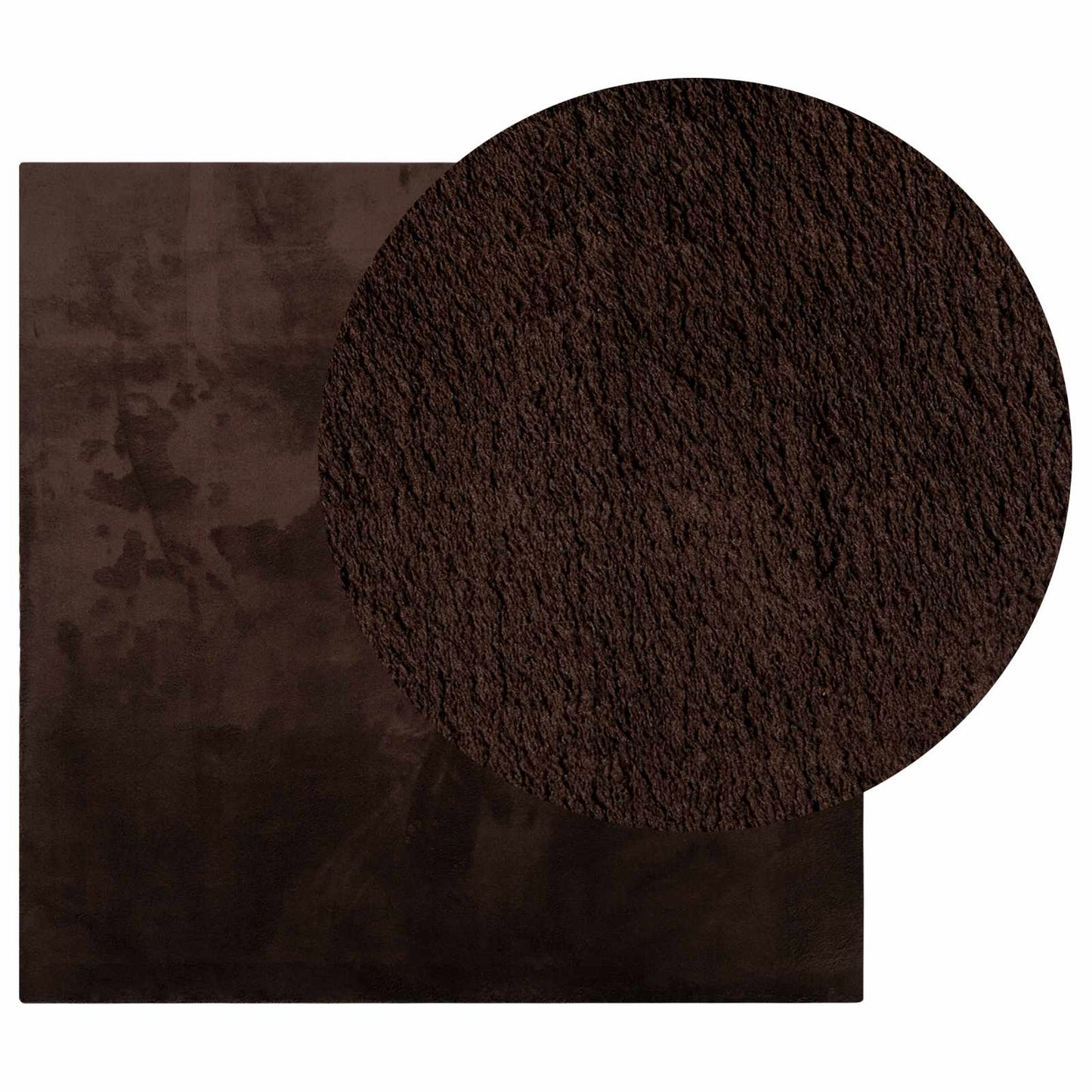 Medium Pile Soft and Washable Rug HUARTE Brun 240 x 240 cm