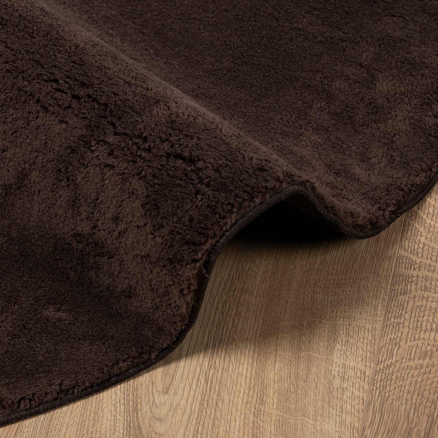 Medium Pile Soft and Washable Rug HUARTE Brun Ø 160 CM