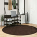 Medium Pile Soft and Washable Rug HUARTE Brun Ø 160 CM