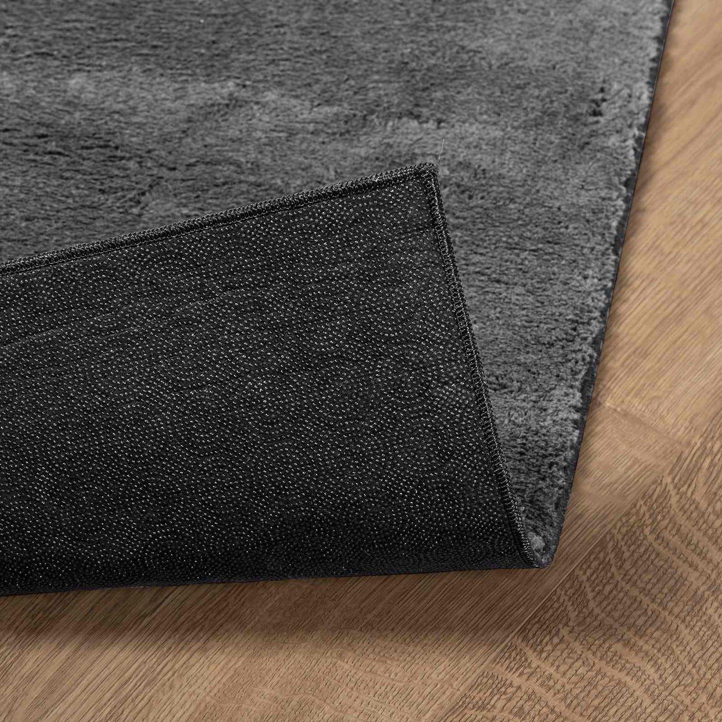 Medium Pile Soft and Washable Rug HUARTE Antrasitt 80 x 400 cm