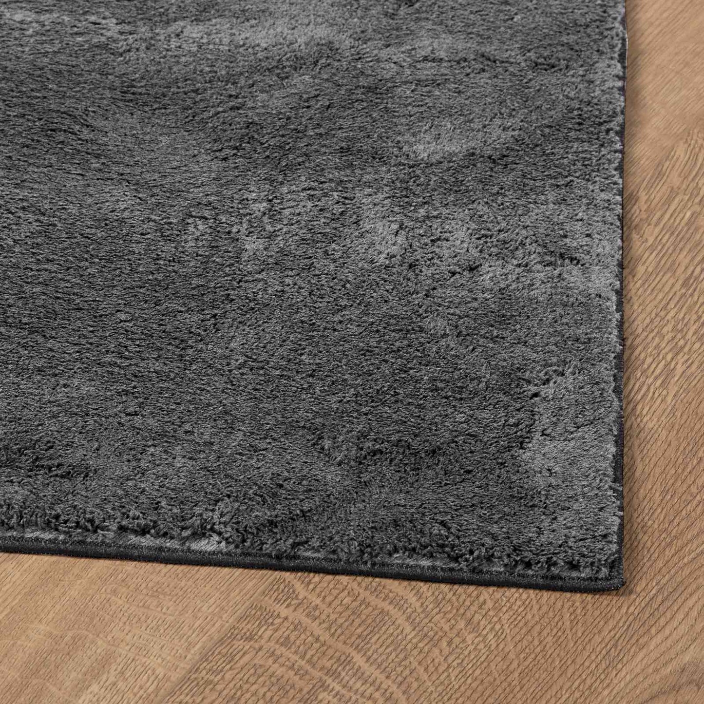 Medium Pile Soft and Washable Rug HUARTE Antrasitt 80 x 400 cm