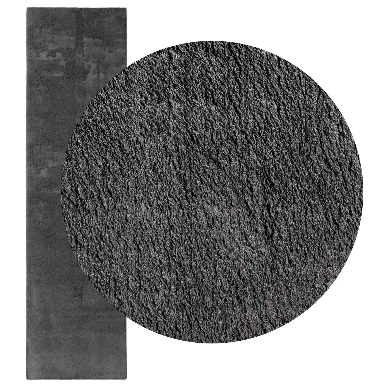 Områdetepper Rektangulær HUARTE Antrasitt 500 x 80 cm Polyester vidaXL