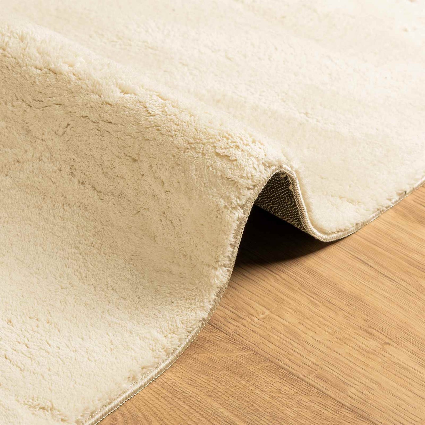 Medium Pile Soft and Washable Rug HUARTE Krem 80 x 1000 cm