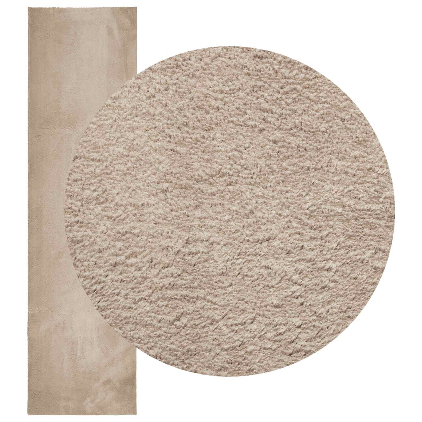 Medium Pile Soft and Washable Rug HUARTE sand 1000 x 80 cm