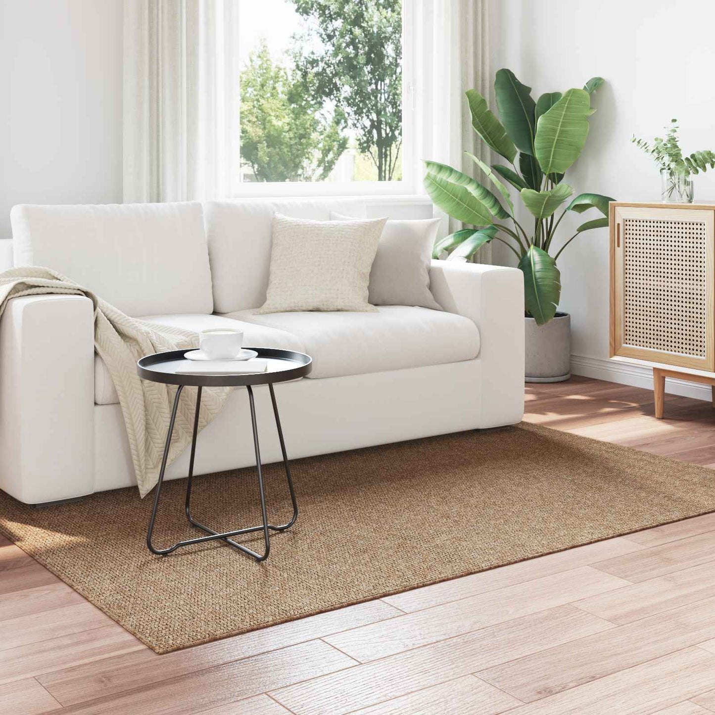 Områdetepper Rektangulær AGIRA Naturlig 230 x 160 cm Polyester