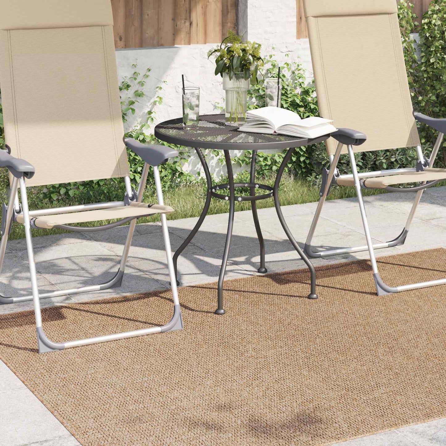 Områdetepper Rektangulær AGIRA Naturlig 230 x 160 cm Polyester