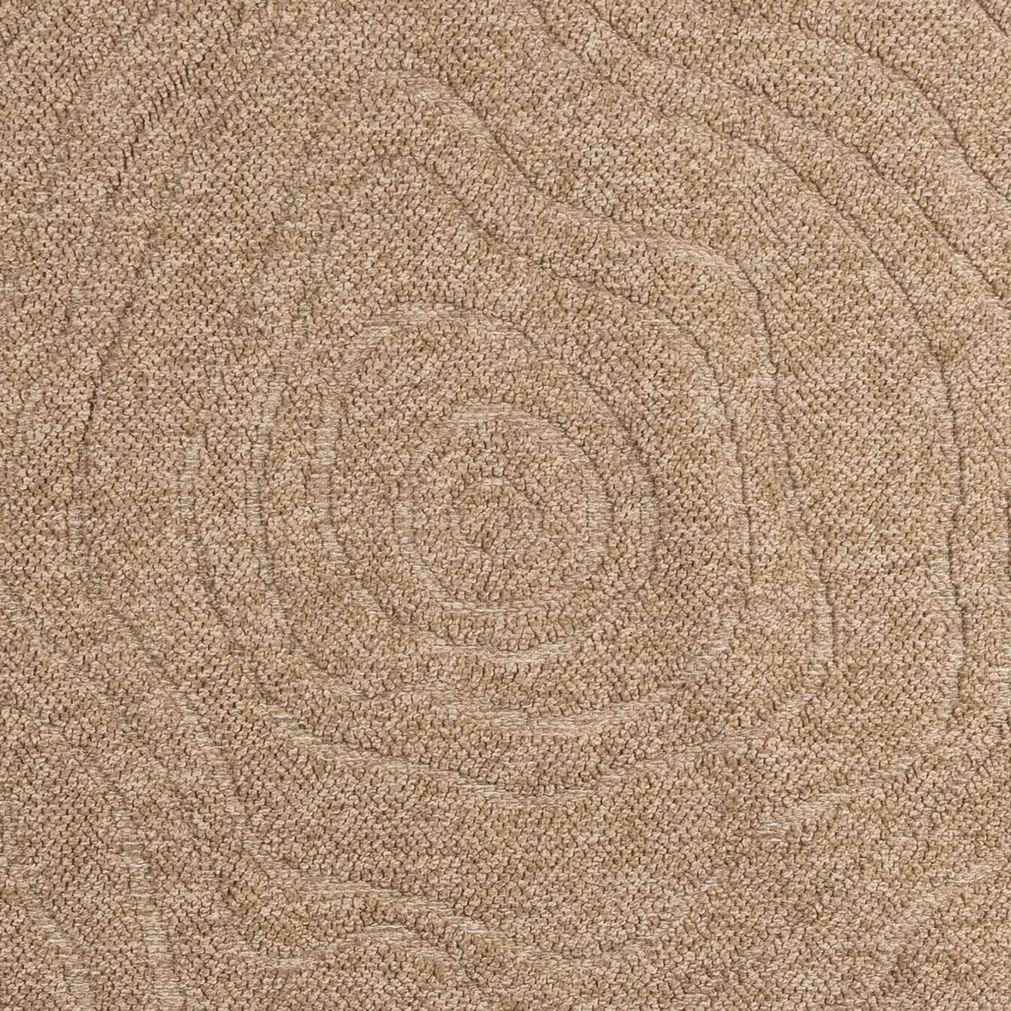 Områdetepper Rund Moiré AGIRA Naturlig Ø 200 CM Polyester