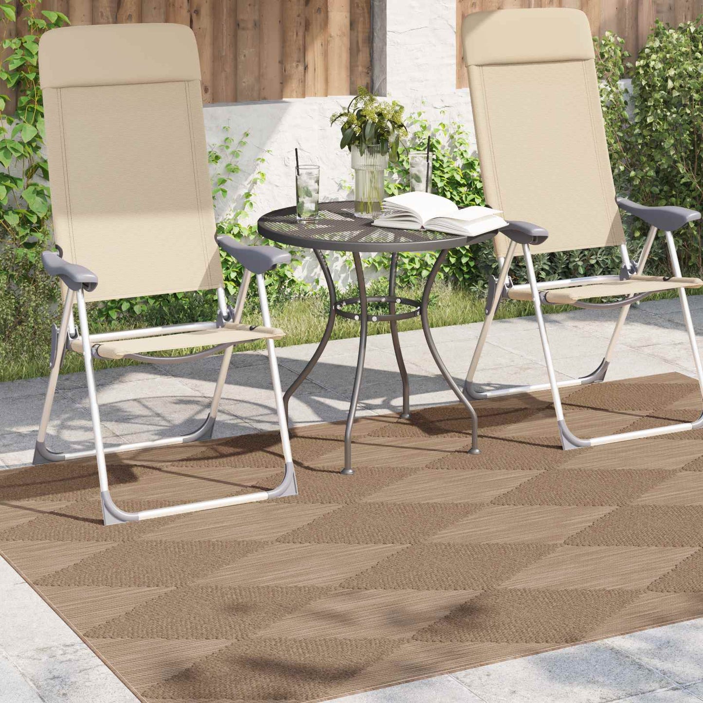 Områdetepper Rektangulær AGIRA Naturlig 200 x 140 cm Polyester