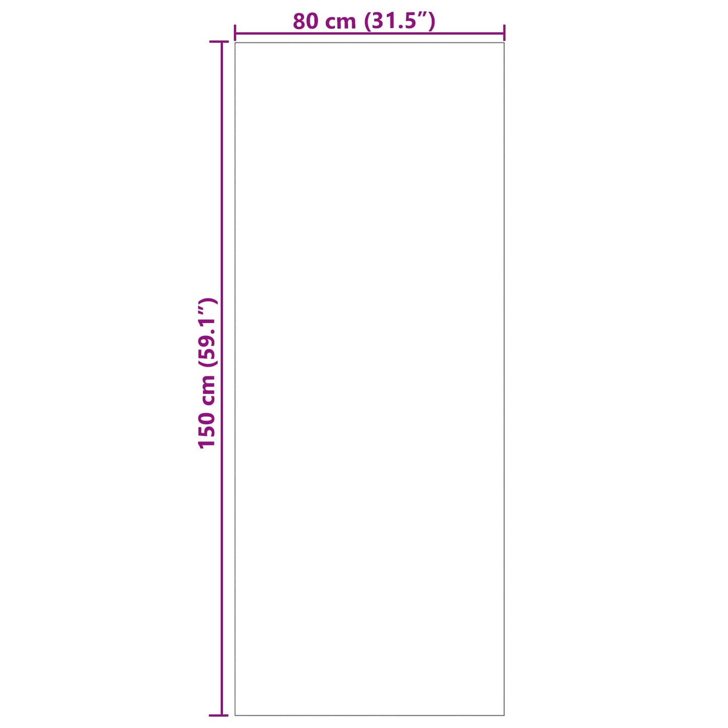 Områdetepper Rektangulær FARO Krem 150 x 80 cm Polyester