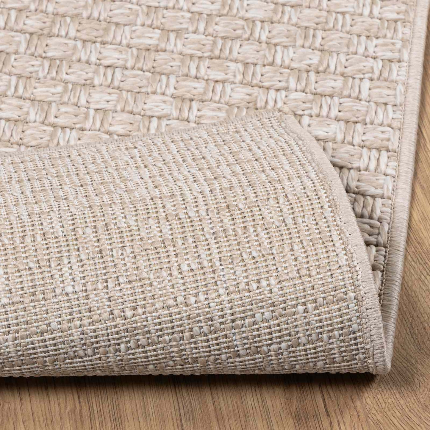 Områdetepper Rektangulær FARO Krem 170 x 120 cm Polyester