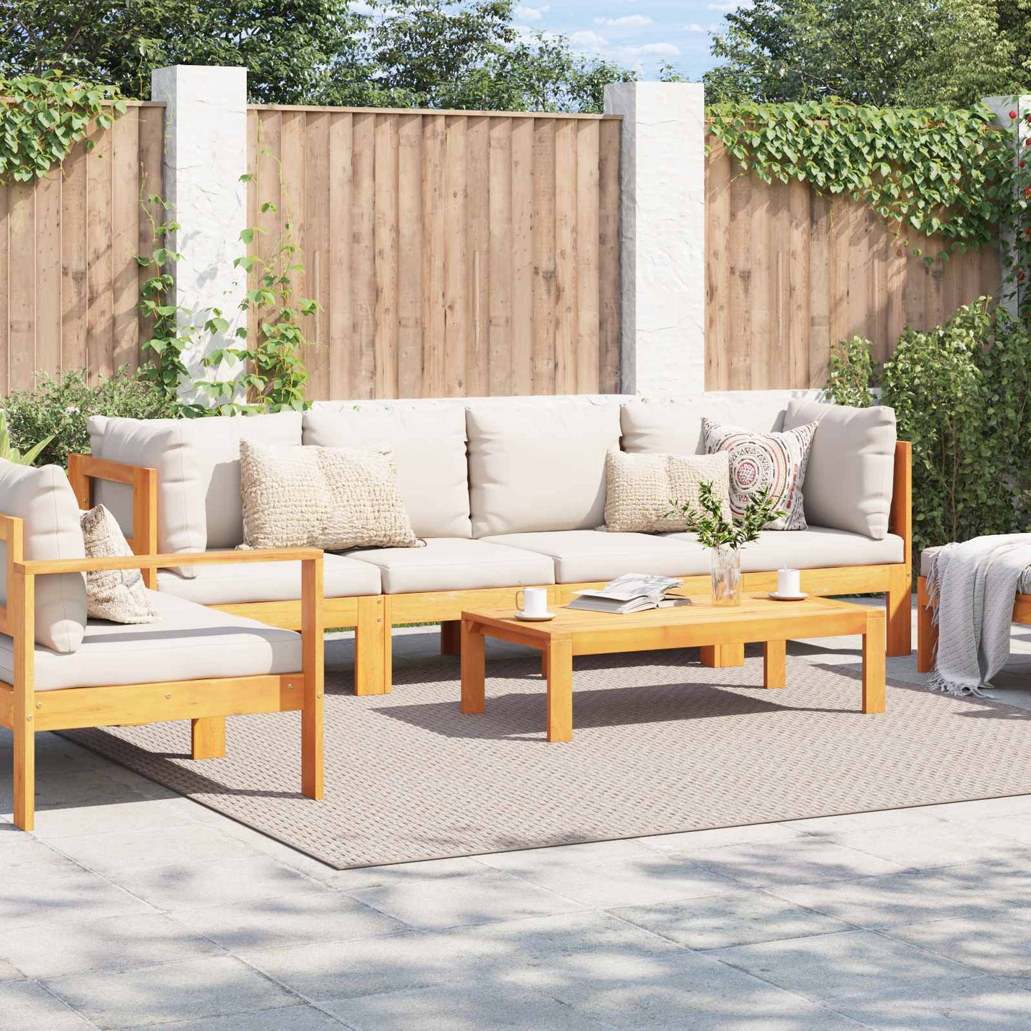 Områdetepper Torget FARO Krem 240 x 240 cm Polyester