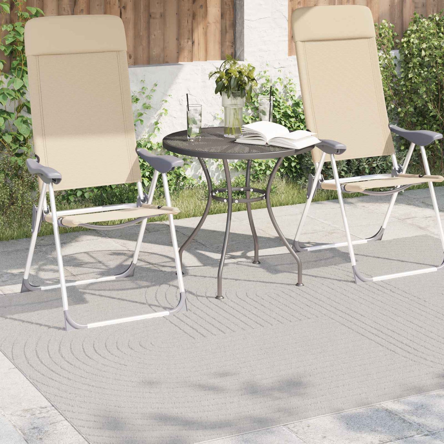 Områdetepper Rektangulær PALMERAS Krem 230 x 160 cm Polyester