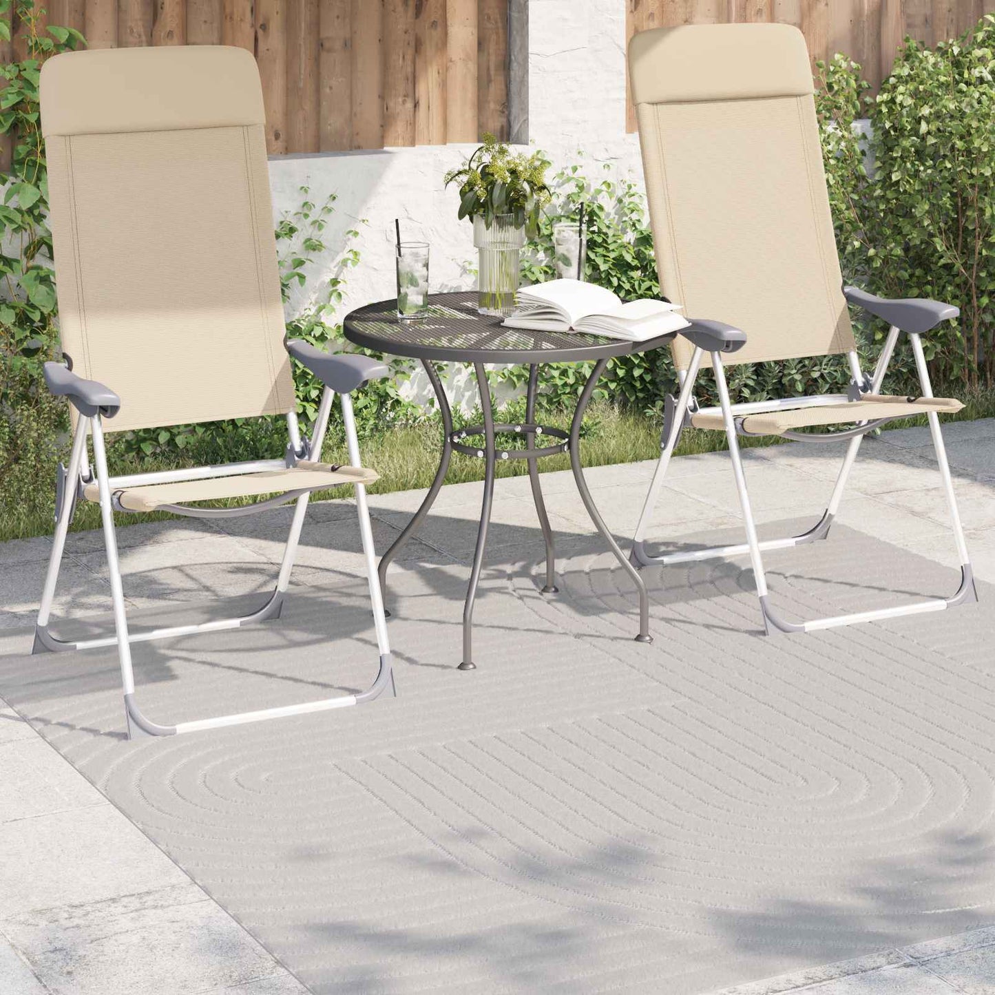 Områdetepper Torget PALMERAS Krem 120 x 120 cm Polyester