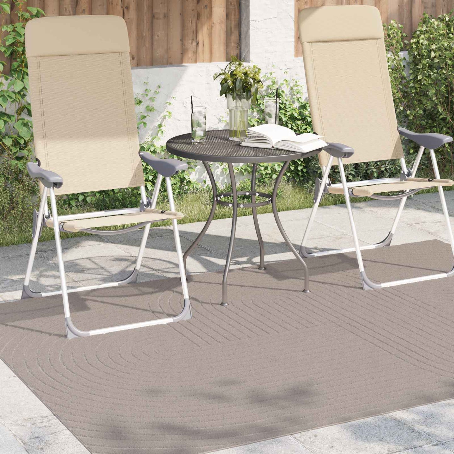 Områdetepper Rektangulær PALMERAS Beige 230 x 160 cm Polyester