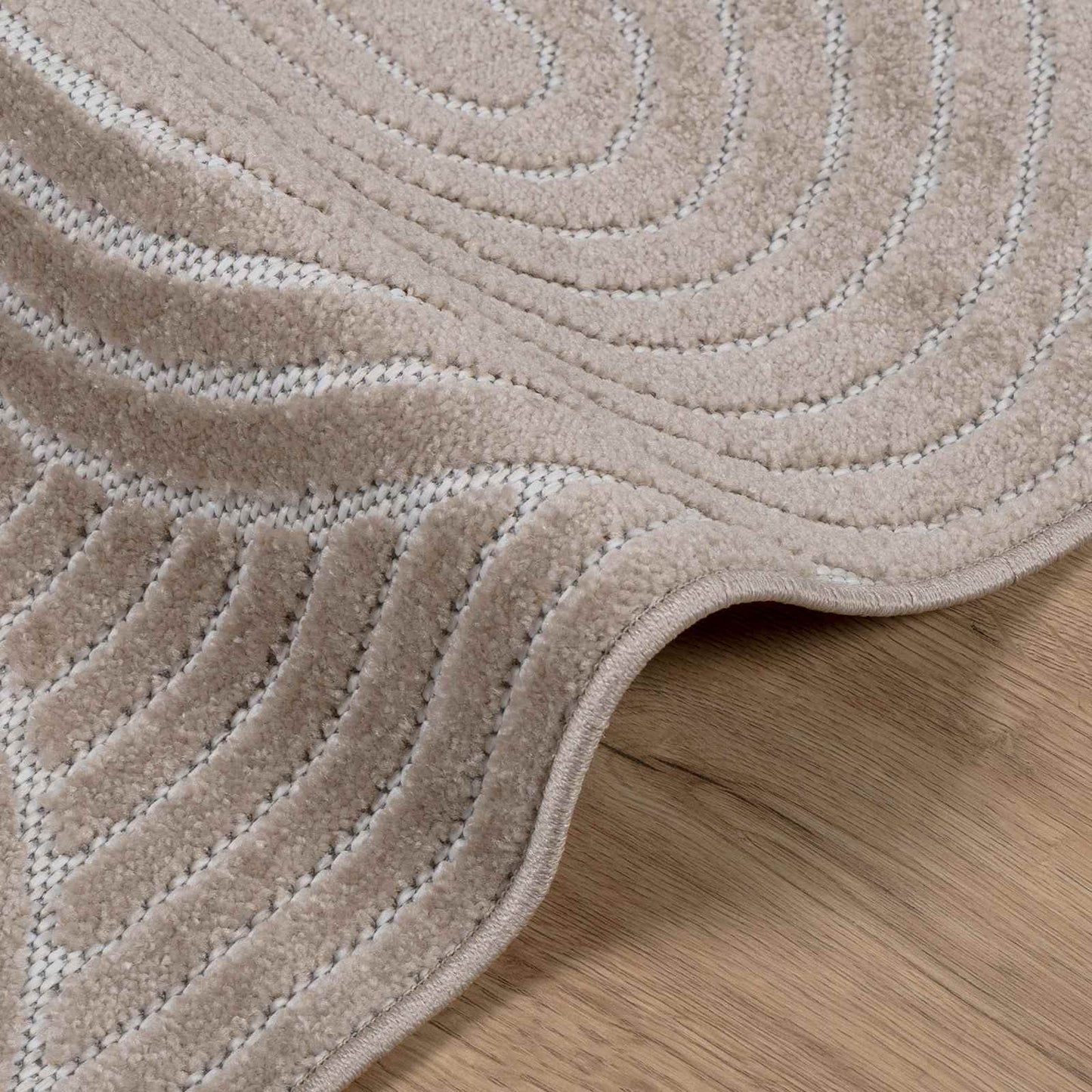 Områdetepper Rektangulær PALMERAS Beige 280 x 200 cm Polyester