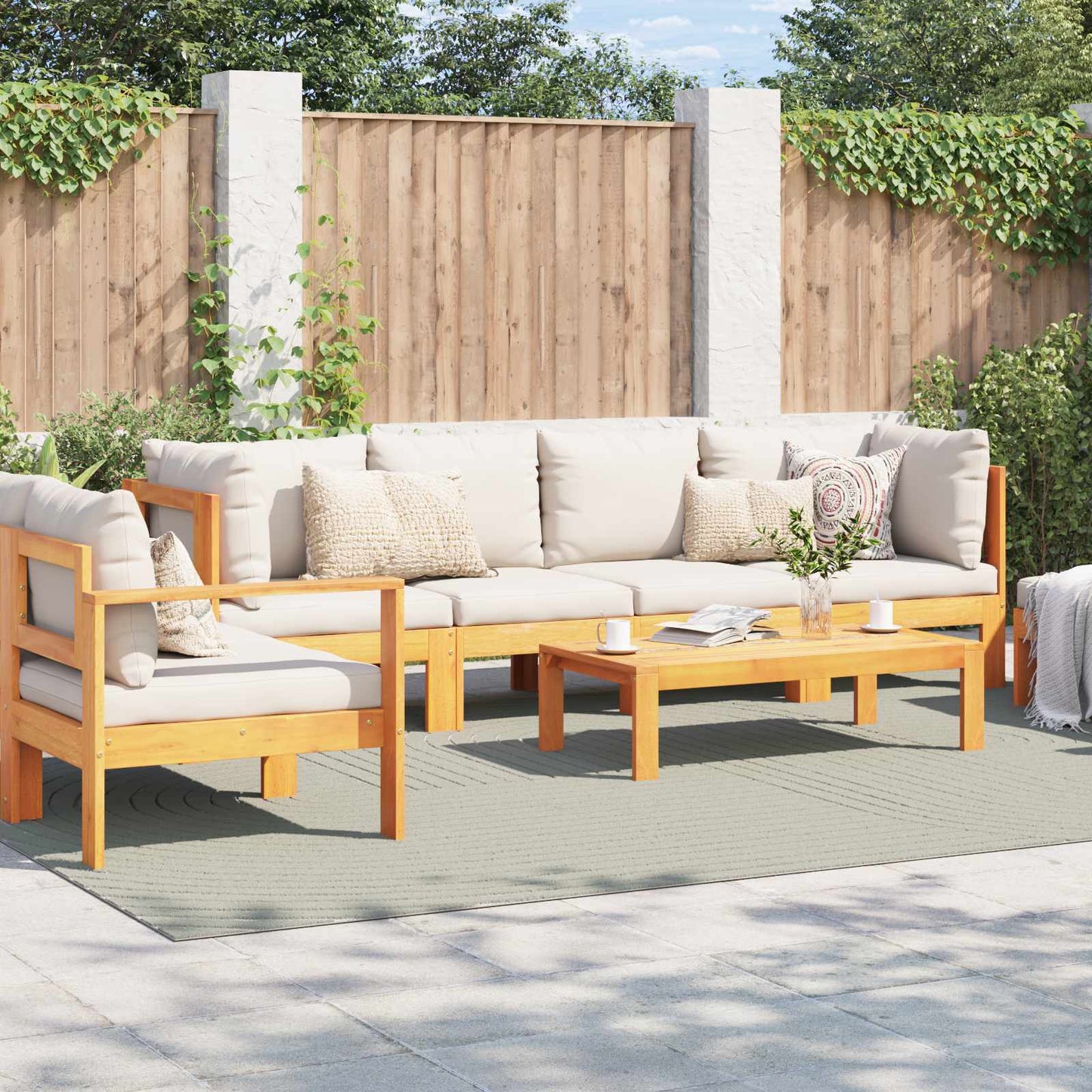 Områdetepper Rektangulær HUARTE grønn 280 x 200 cm Polyester vidaXL
