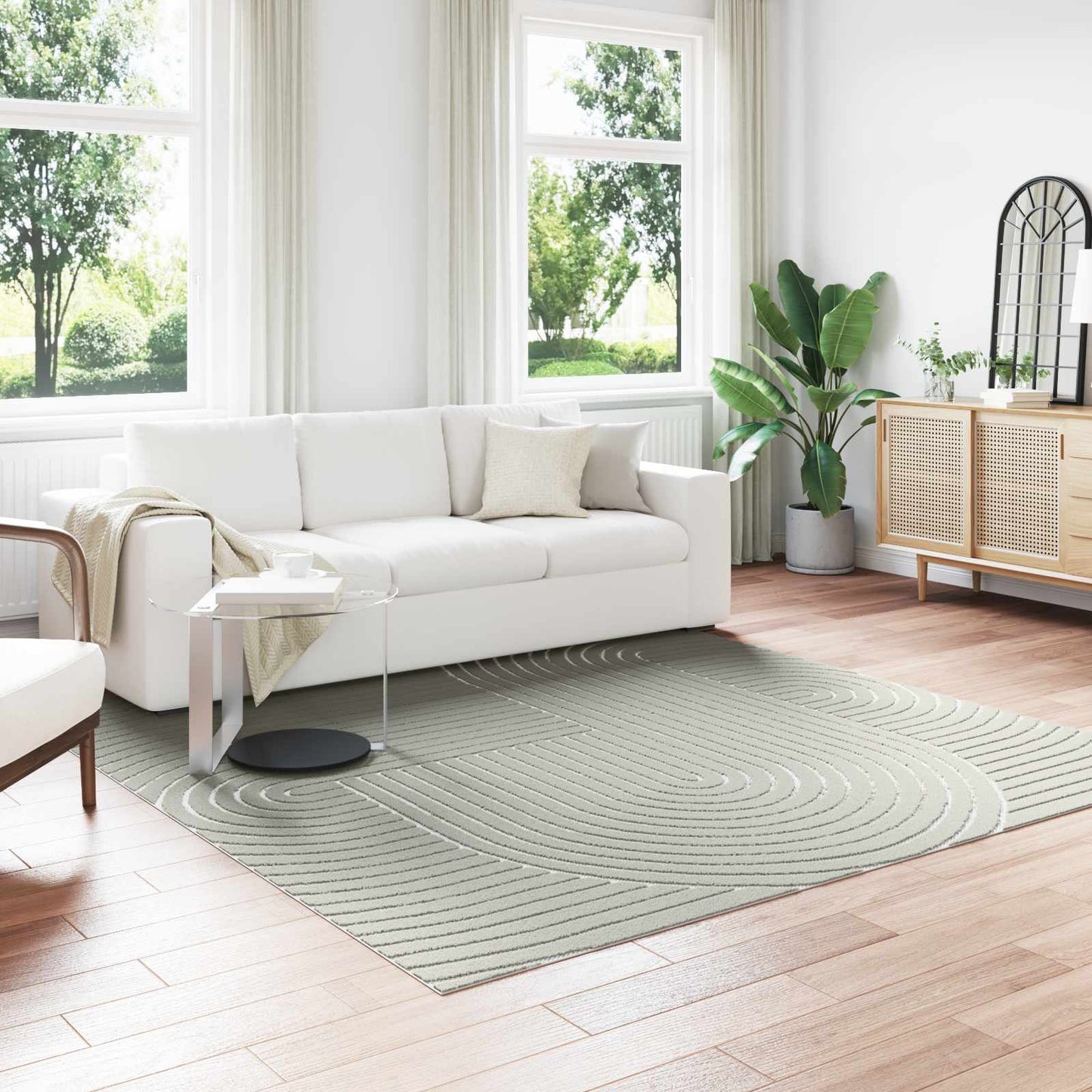 Områdetepper Torget HUARTE grønn 240 x 240 cm Polyester vidaXL