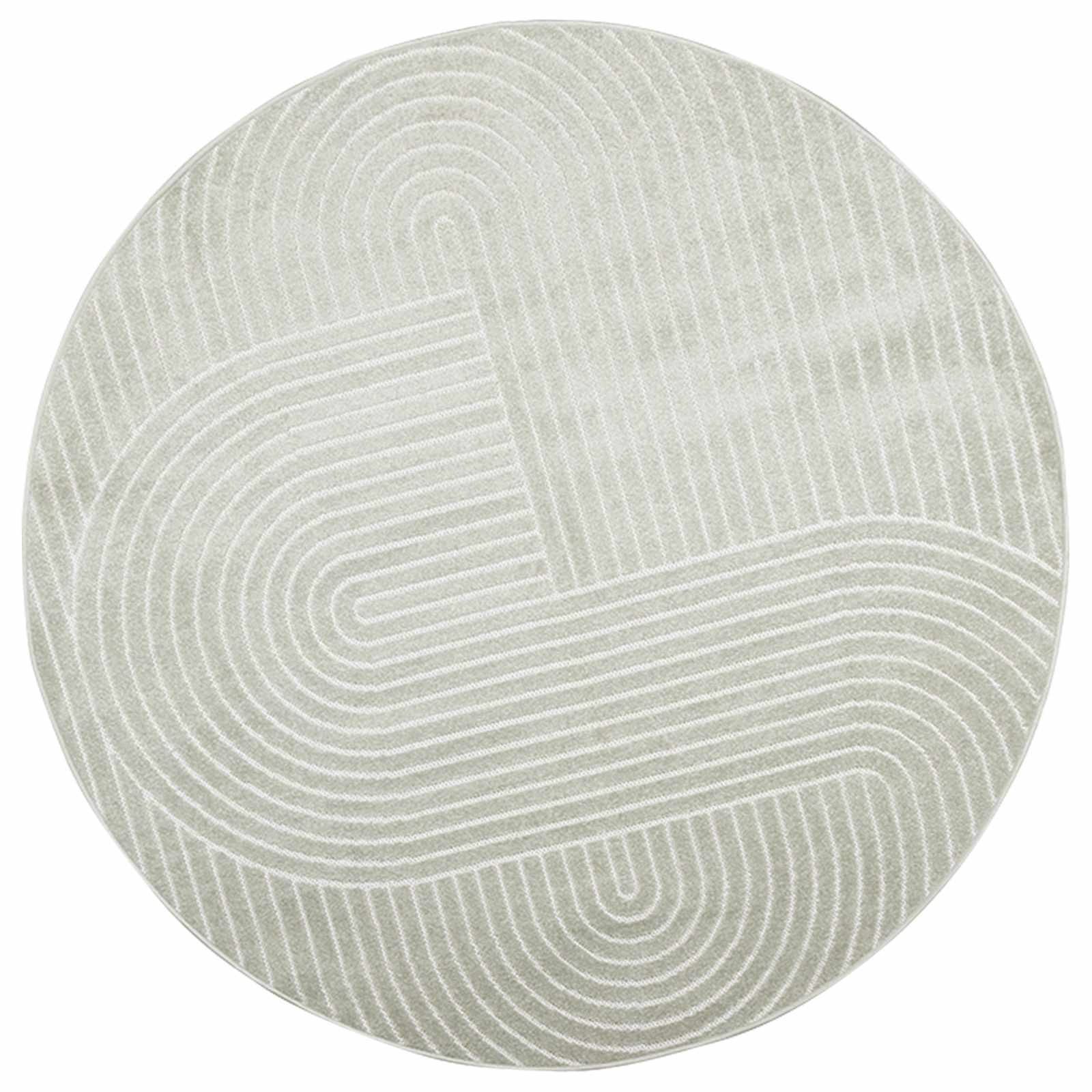 Områdetepper Rund HUARTE grønn Ø 200 CM Polyester vidaXL