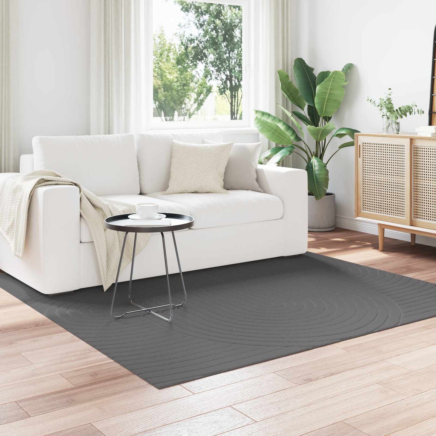 Områdetepper Torget PALMERAS Antrasitt 200 x 200 cm Polyester