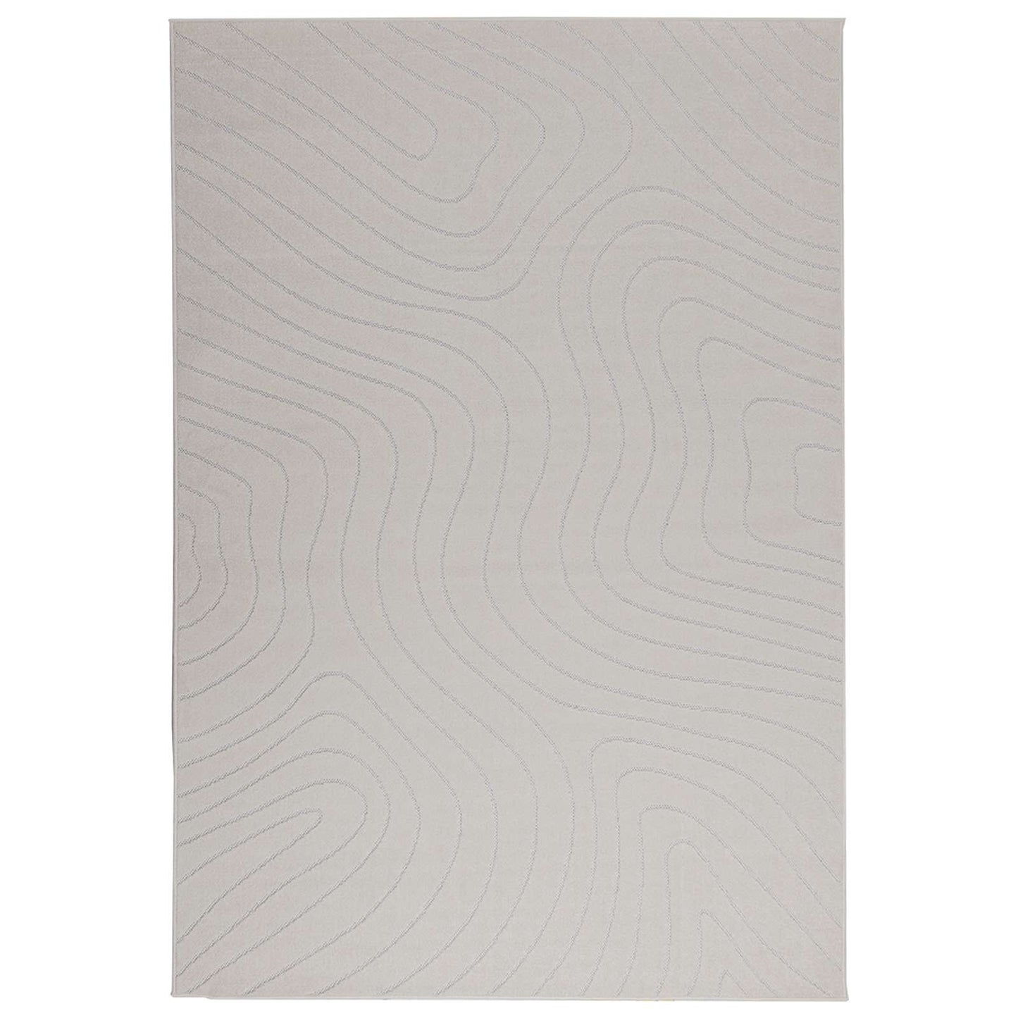 Områdetepper Rektangulær PALMERAS Krem 170 x 120 cm Polyester