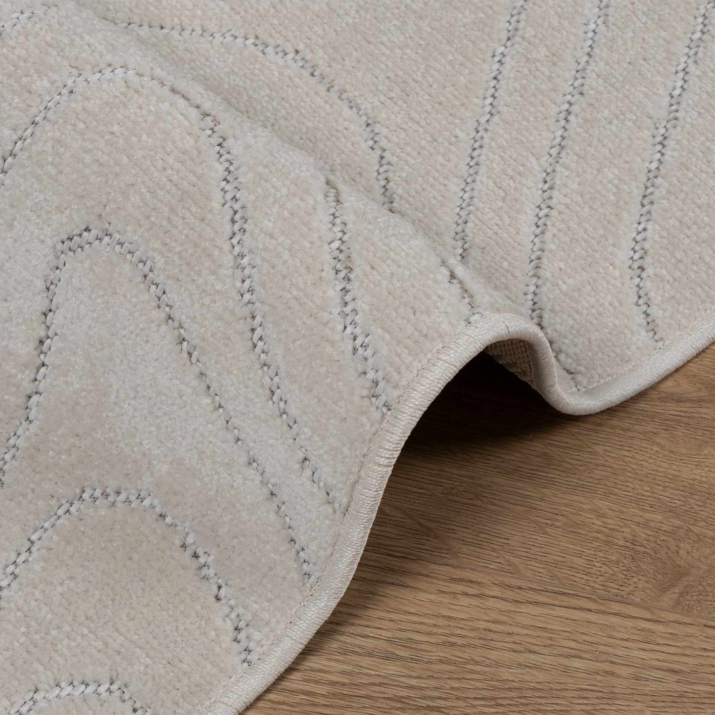 Områdetepper Rektangulær PALMERAS Krem 340 x 240 cm Polyester