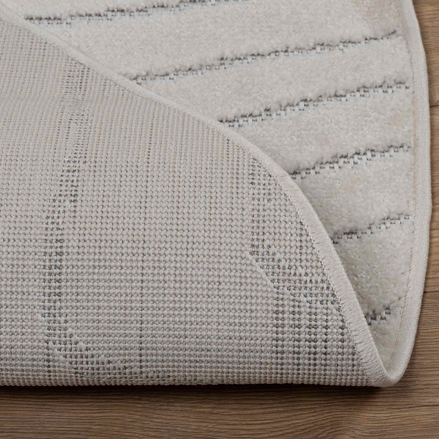 Områdetepper Rund PALMERAS Krem Ø 200 CM Polyester