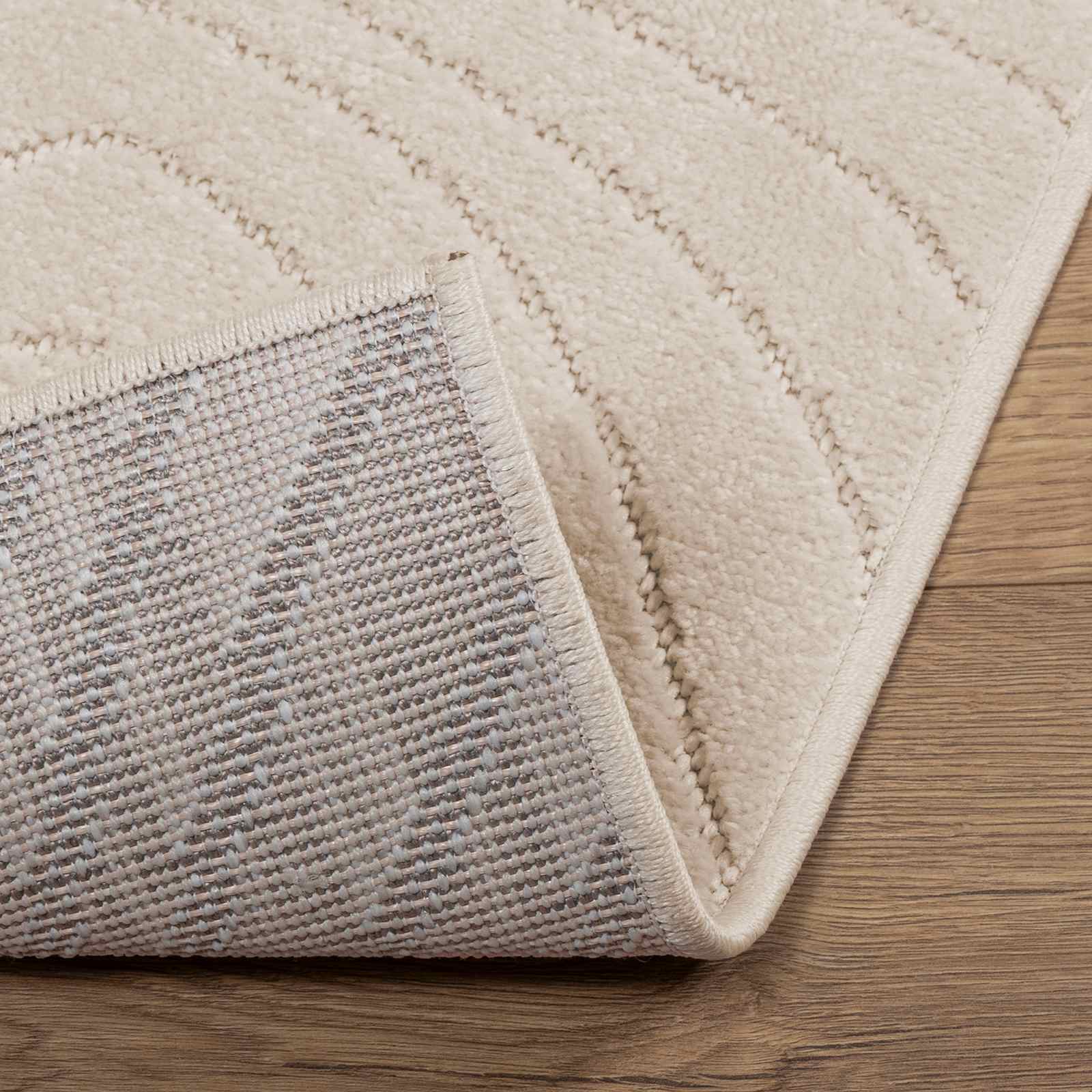 Områdetepper Rektangulær HUARTE Beige 170 x 120 cm Polyester vidaXL