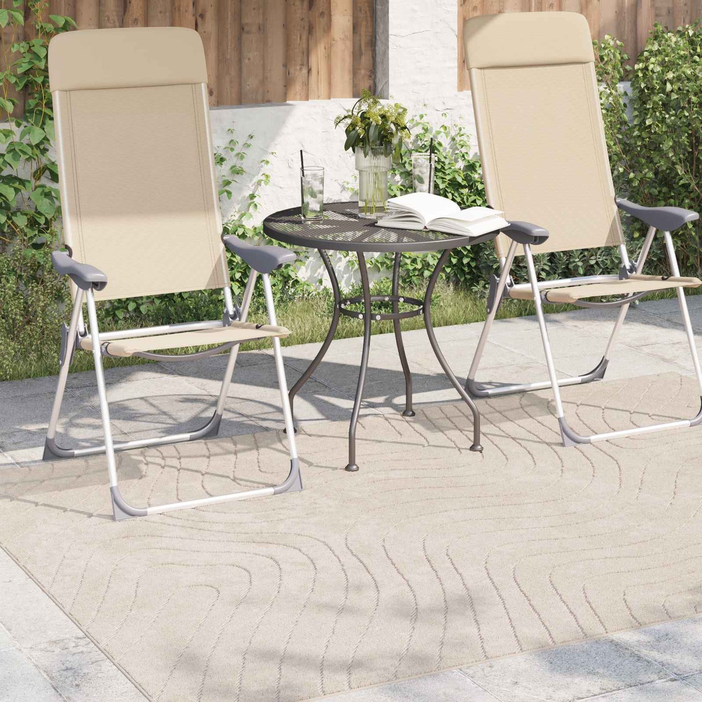 Områdetepper Rektangulær HUARTE Beige 170 x 120 cm Polyester vidaXL