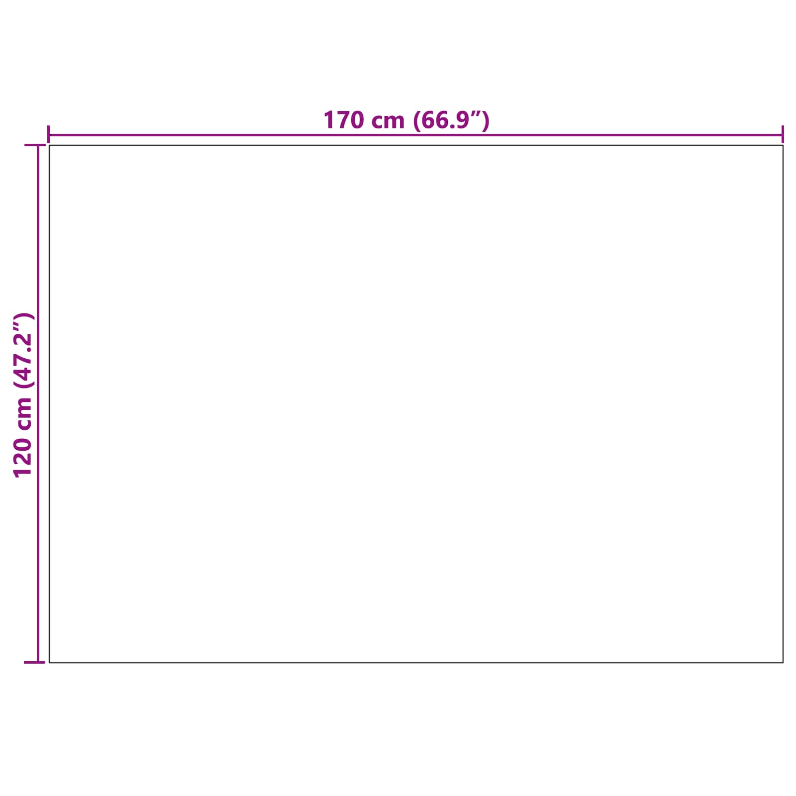 Områdetepper Rektangulær HUARTE Beige 170 x 120 cm Polyester vidaXL
