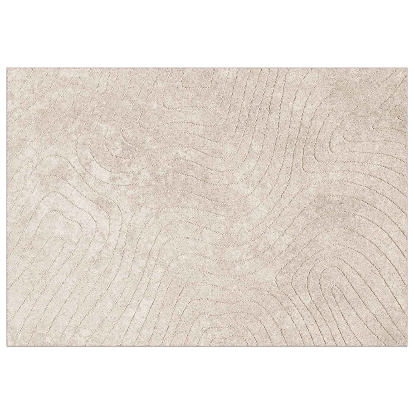 Områdetepper Rektangulær HUARTE Beige 230 x 160 cm Polyester vidaXL