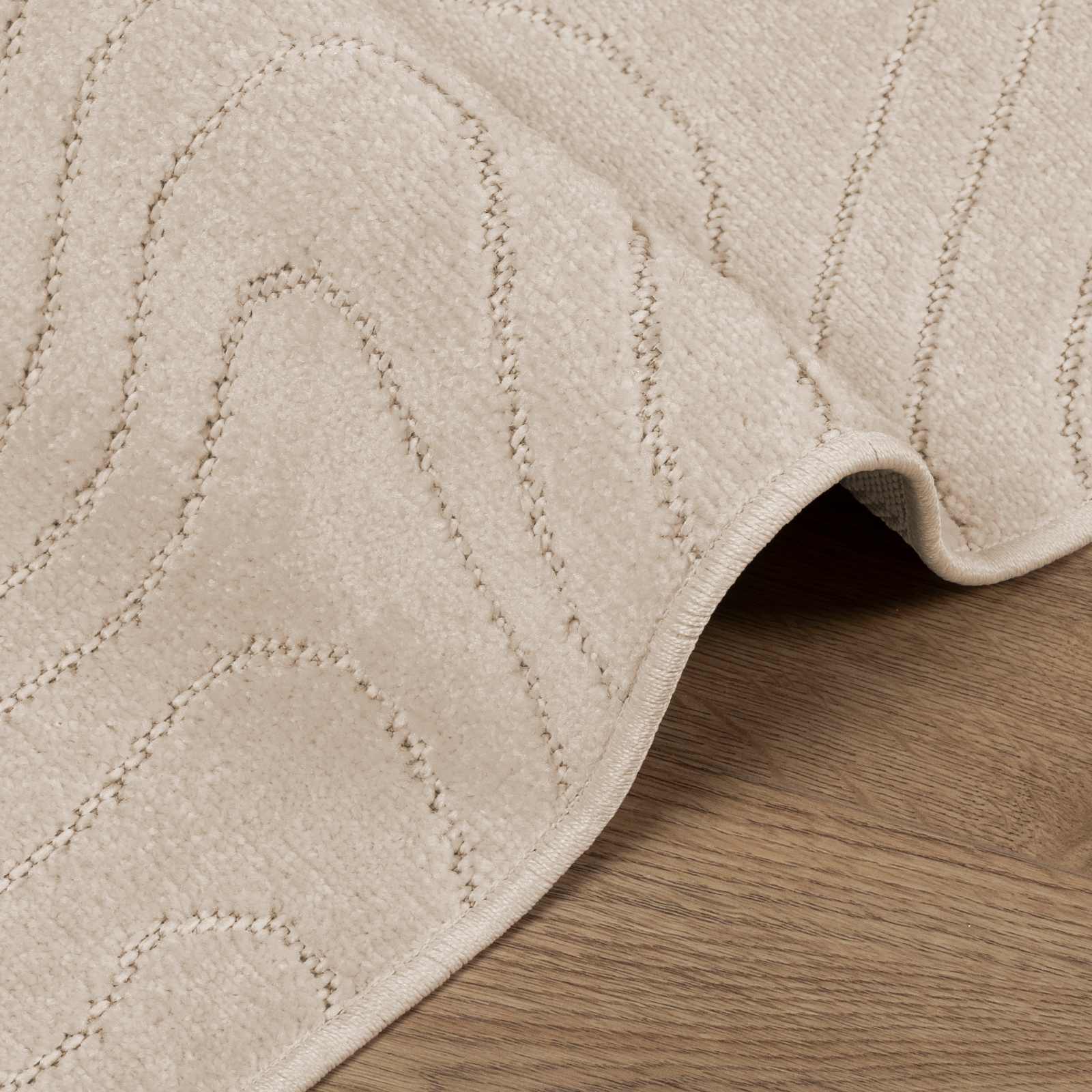 Områdetepper Torget HUARTE Beige 120 x 120 cm Polyester vidaXL