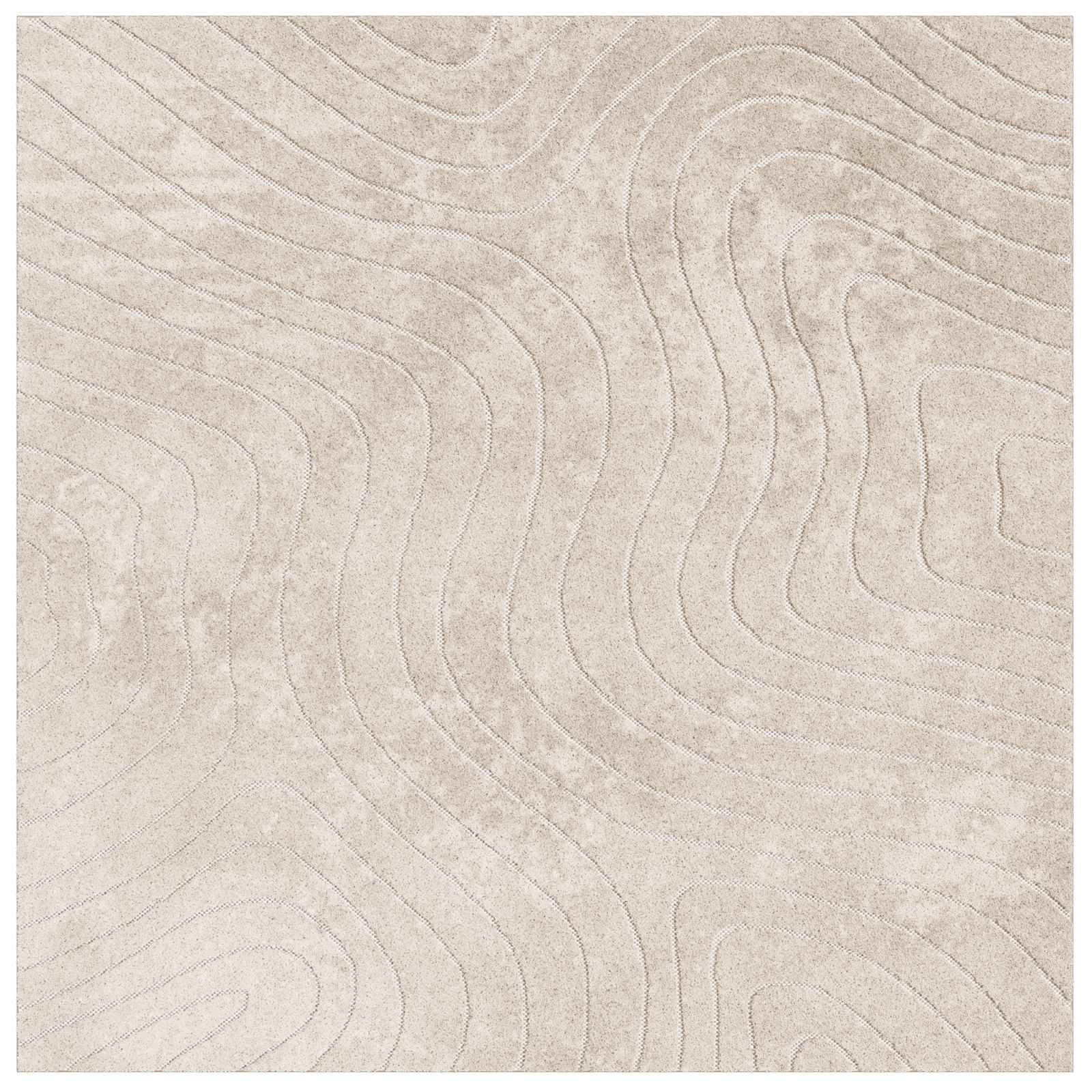Områdetepper Torget HUARTE Beige 120 x 120 cm Polyester vidaXL