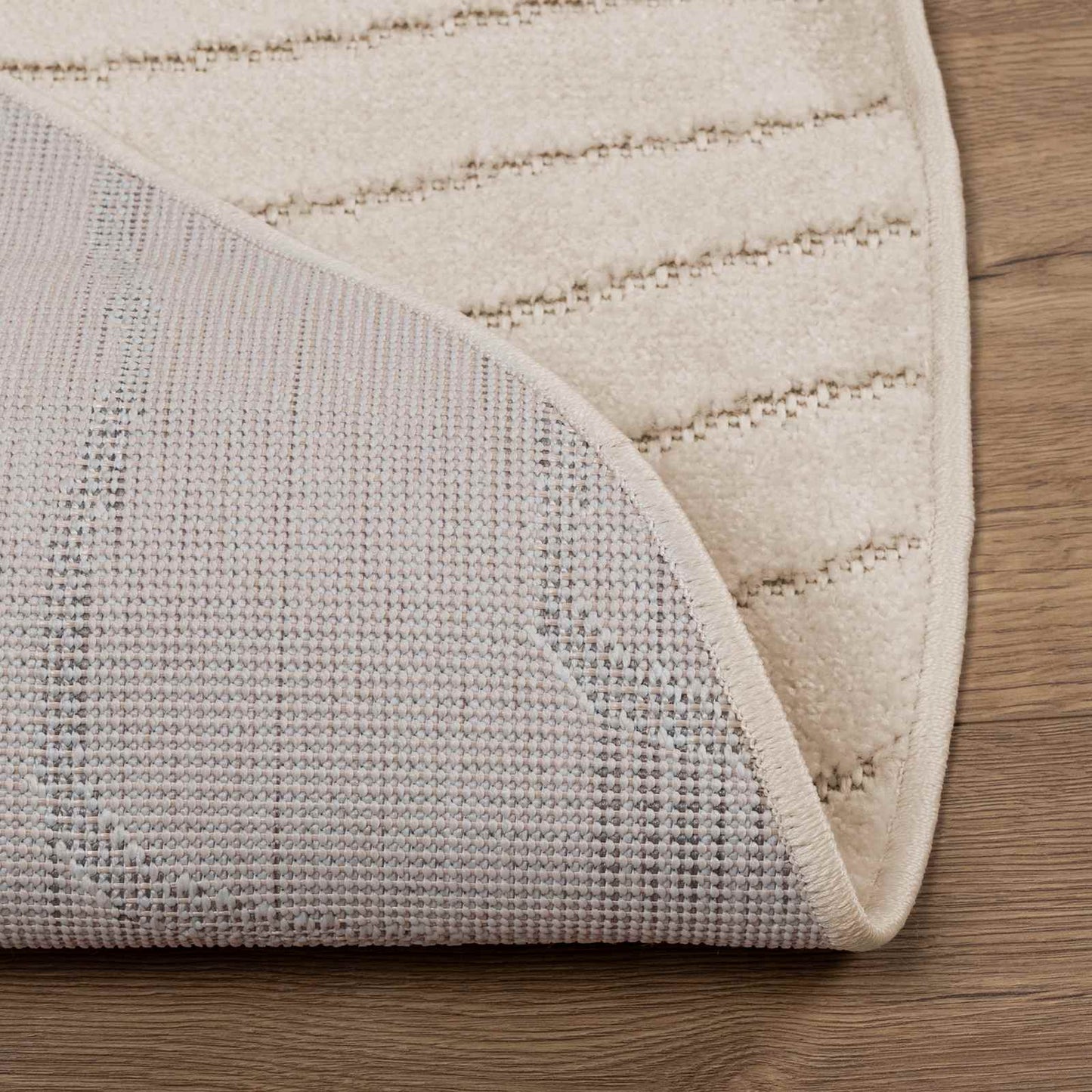 Områdetepper Rund HUARTE Beige Ø 120 CM Polyester vidaXL