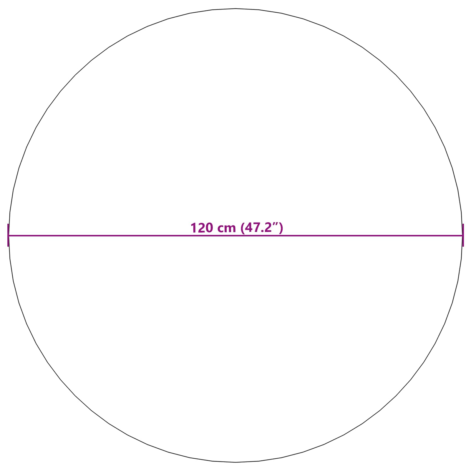 Områdetepper Rund HUARTE Beige Ø 120 CM Polyester vidaXL