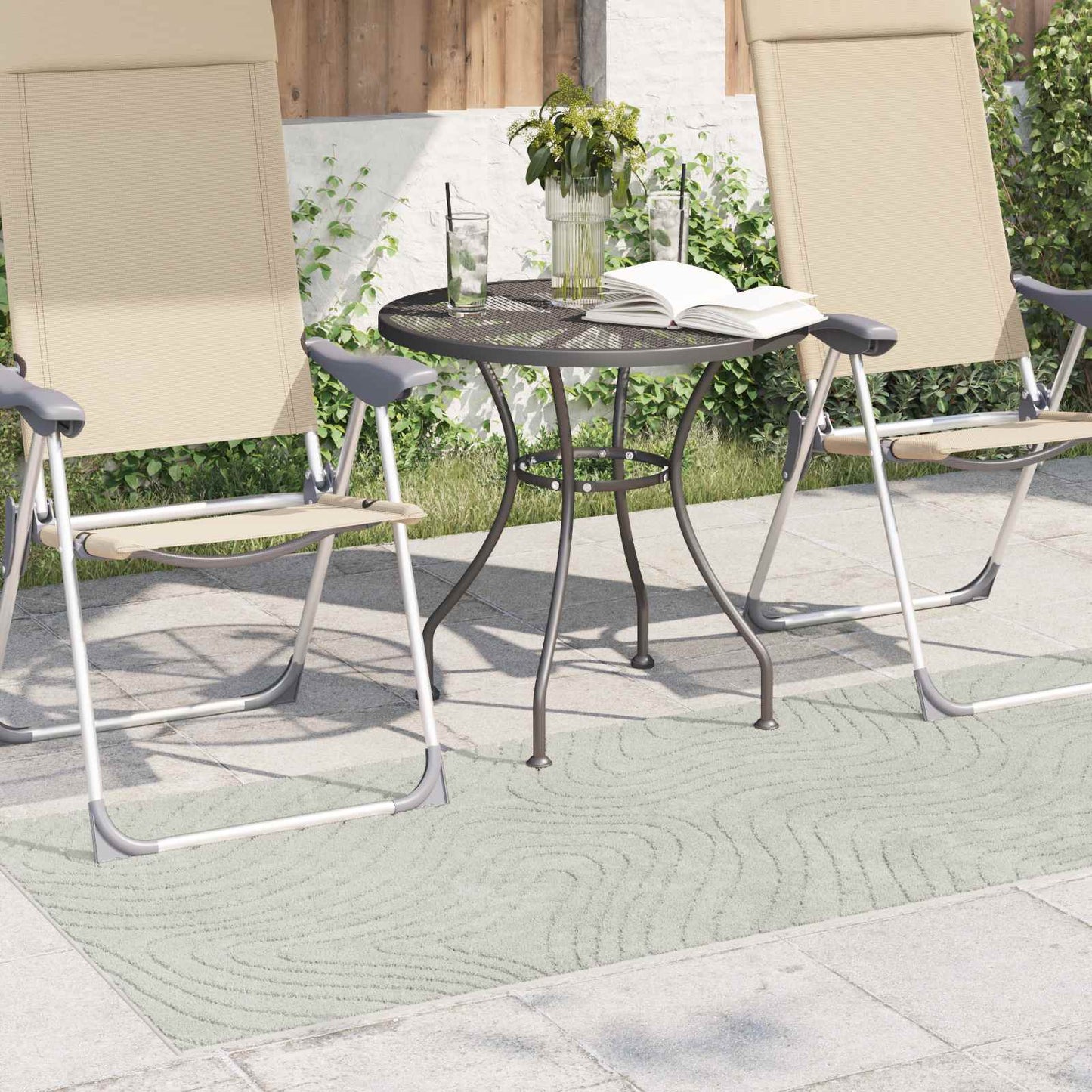 Områdetepper Rektangulær HUARTE grønn 150 x 80 cm Polyester vidaXL